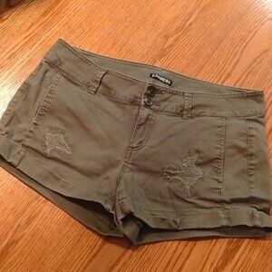 Express Army Green Shorts